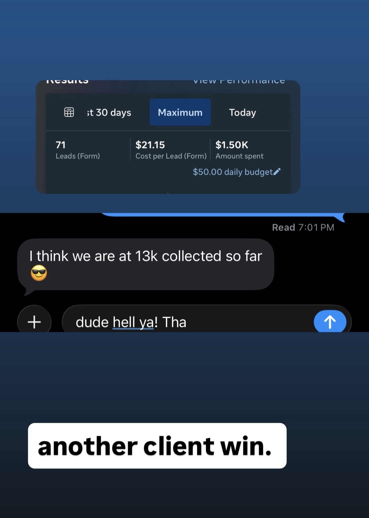 Verified client result 6