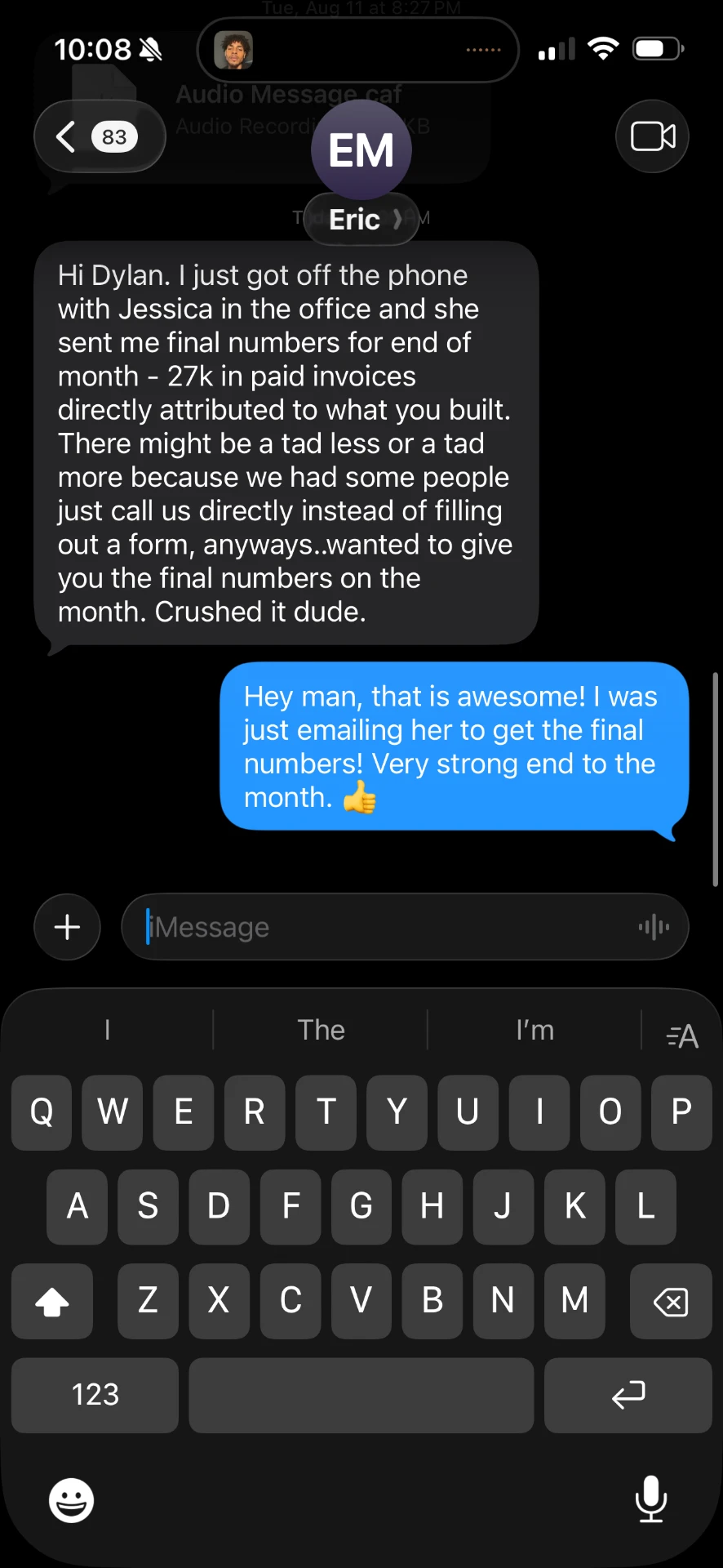 Verified client result 3
