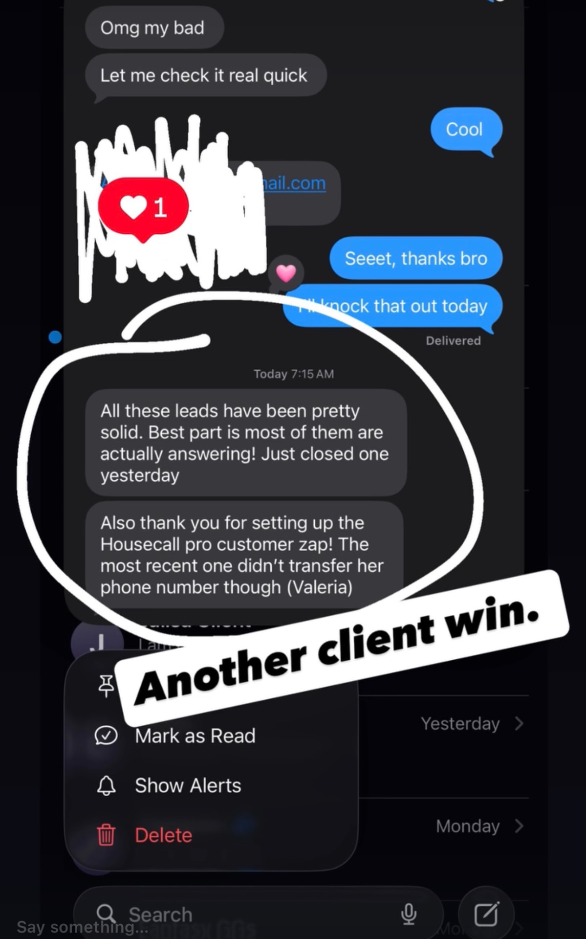 Verified client result 1